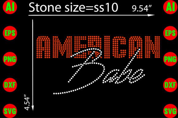 American Babe Rhinestone Templates: Graphics & T-Shirt Designs