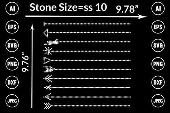 Arrow Rhinestone Templates: T-Shirt Designs & Graphics