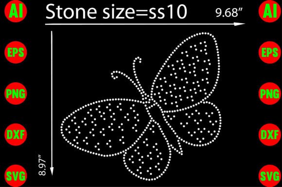 Butterfly Rhinestone Templates for Graphics & T-Shirt Designs
