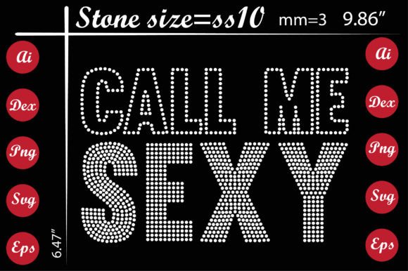 Call Me Sexy Rhinestone: Graphics for T-Shirt Designs