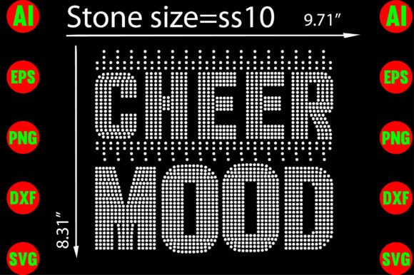 Cheer Mood Rhinestone Templates Design: Graphics for T-Shirt Designs