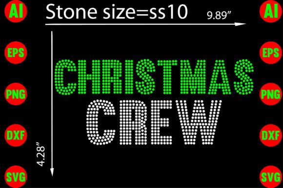 Christmas Crew Rhinestone Templates: Graphics for T-Shirt Designs