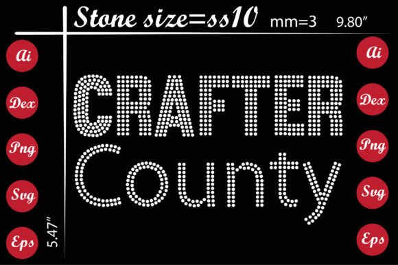 Crafter County Rhinestone Templates: T-Shirt Graphics Review