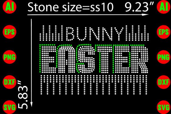 Easter Bunny Rhinestone Templates Design