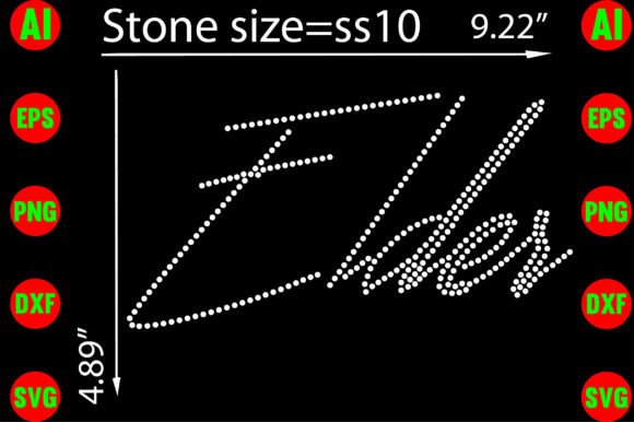 Elder Rhinestone Templates Graphics for T-Shirt Designs