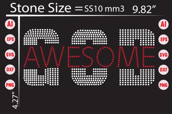 God Awesome Rhinestone Templates Design: Graphics & T-Shirt Designs