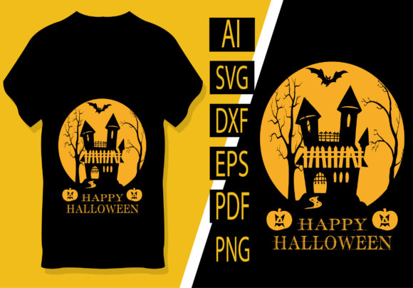 Happy Halloween T Shirt Design Templates: Graphics & Print Templates