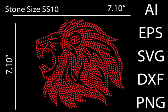 Lion Rhinestone Templates Review for Embroidery Designers