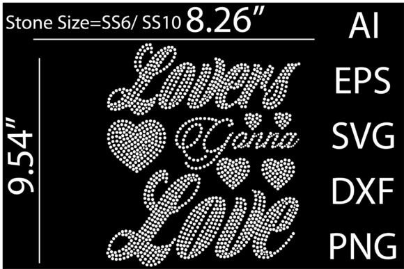 Lovers Ganna Love Rhinestone Templates Graphics