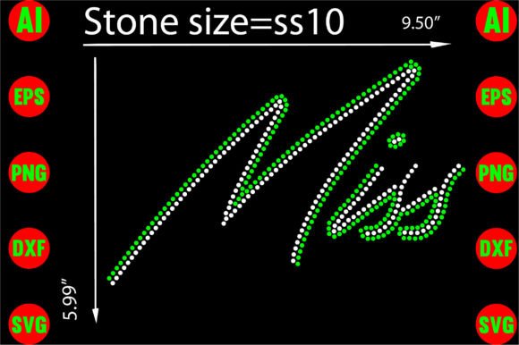 Miss Rhinestone Templates: Graphics for T-Shirt Designs