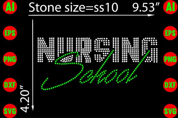 Nursing School Rhinestone Templates