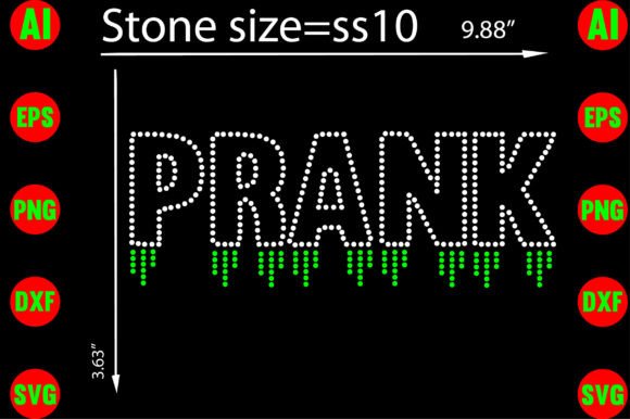 Prank Rhinestone Templates Design: Graphics for T-Shirt Branding