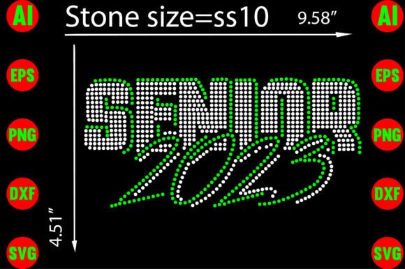 Senior 2023 Rhinestone Templates Design