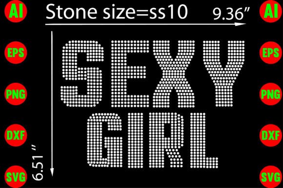 Sexy Girl Rhinestone Templates Graphics