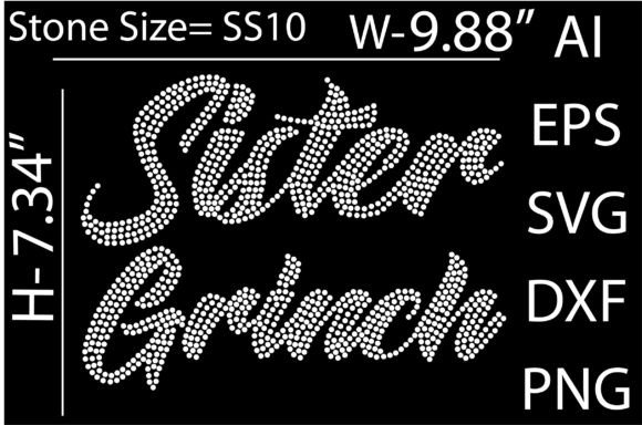 Sister Grinch Rhinestone Templates: Graphics & T-Shirt Designs Review