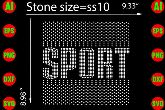 Sport Rhinestone Templates Design Graphics for T-Shirt Designs