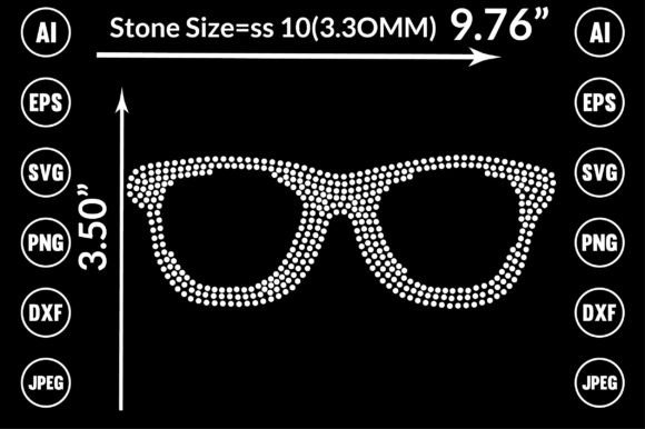 Sunglass Rhinestone Templates Design: Graphics for T-Shirt Designs