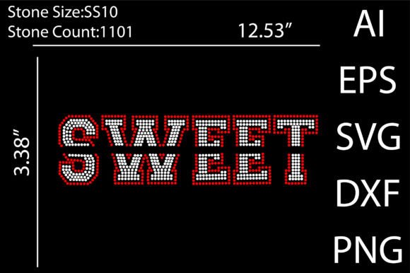 Sweet Rhinestone Templates: Graphics & T-Shirt Designs