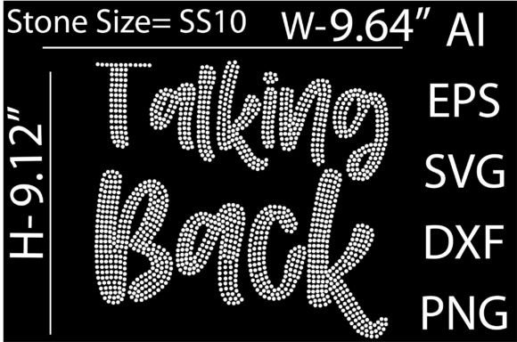Talking Back Rhinestone Templates Graphics & T-Shirt Designs