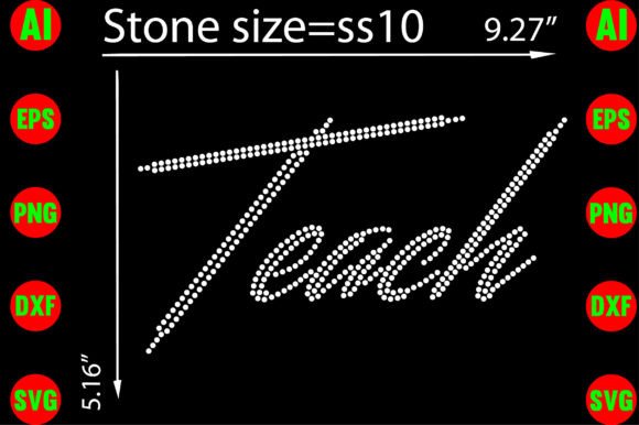 Teach Rhinestone Templates Design: Graphics for T-Shirt Designs